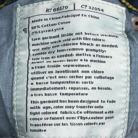 Size 25 Pilcro Jeans Low Rise Straight Dark Blue Denim Pants Stretch - Picture 12 of 13